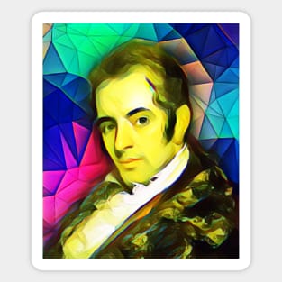 Washington Irving Colourful Portrait | Washington Irving Artwork 6 Magnet
